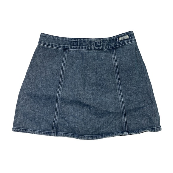 Brandy Melville Button Denim Mini Skirt Size 25 - Picture 2 of 4